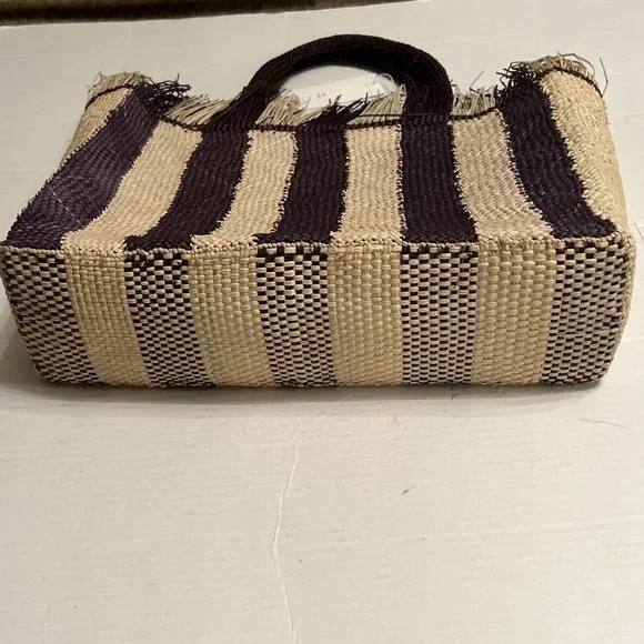 Veronica Beard Dans la Main Bag Handmade Iraca Palm Brown❤️Great gift❤️ - Picture 8 of 13